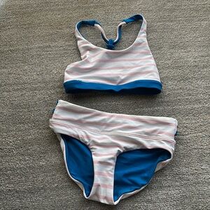 Ivivva Kids Swim Bikini- Blue and Pink (Reversible)